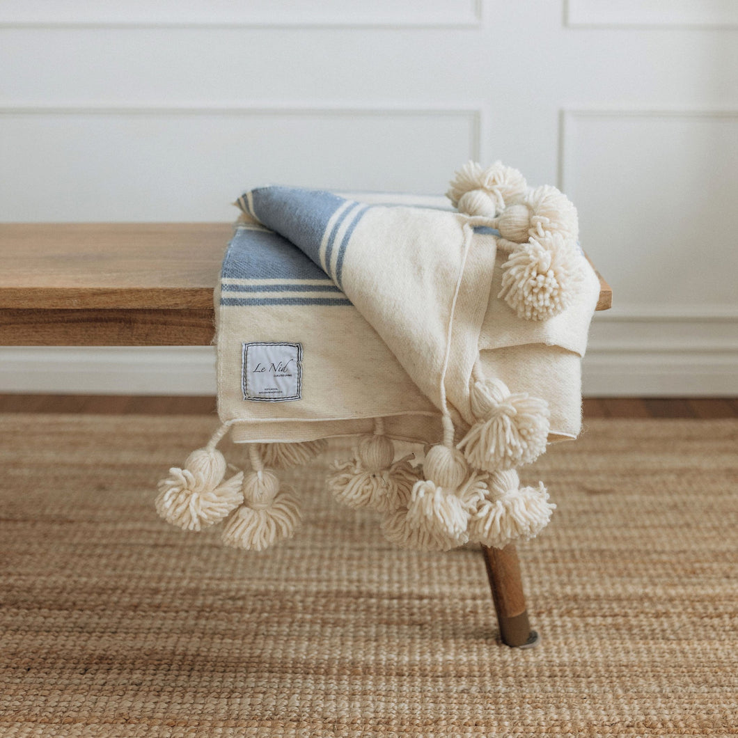 Le Nid Wool Blue Multi Stripe
