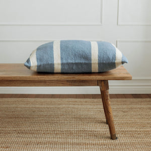 Wool Throw Pillow - Blue