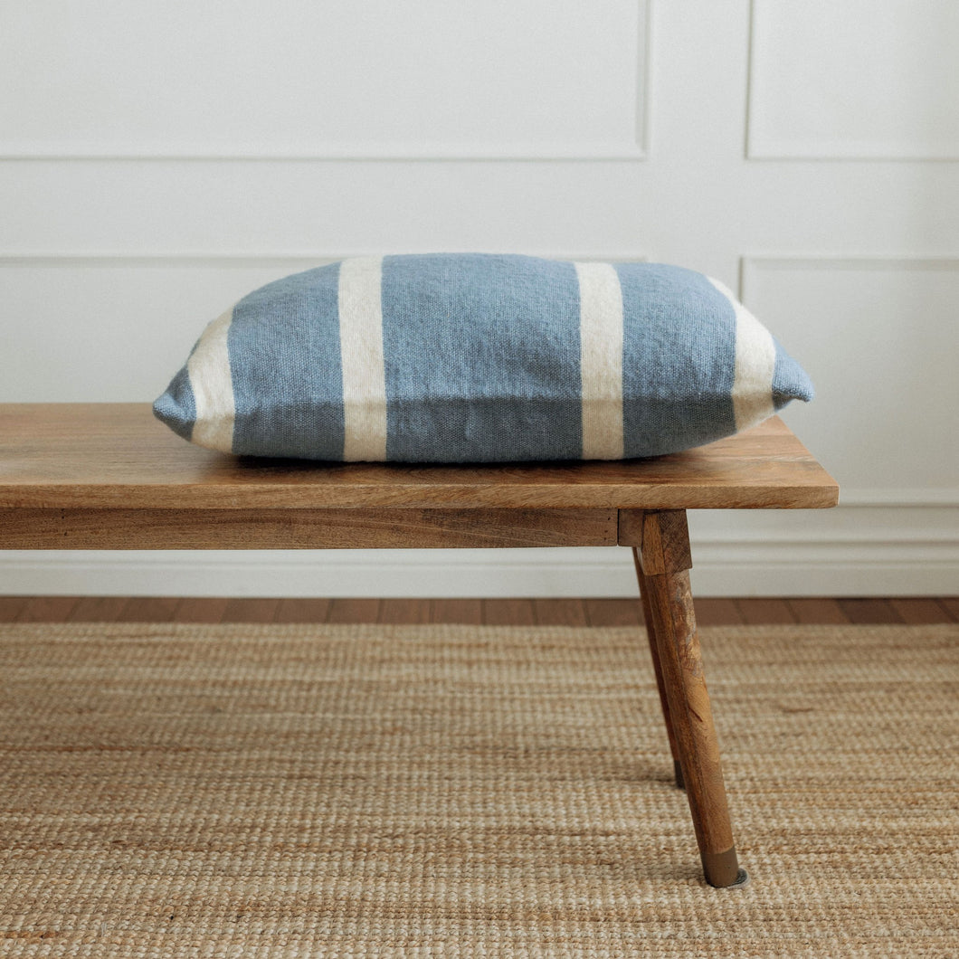 Wool Throw Pillow - Blue