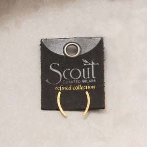 Refined Earring Collection - Comet Curve/Gold Vermeil