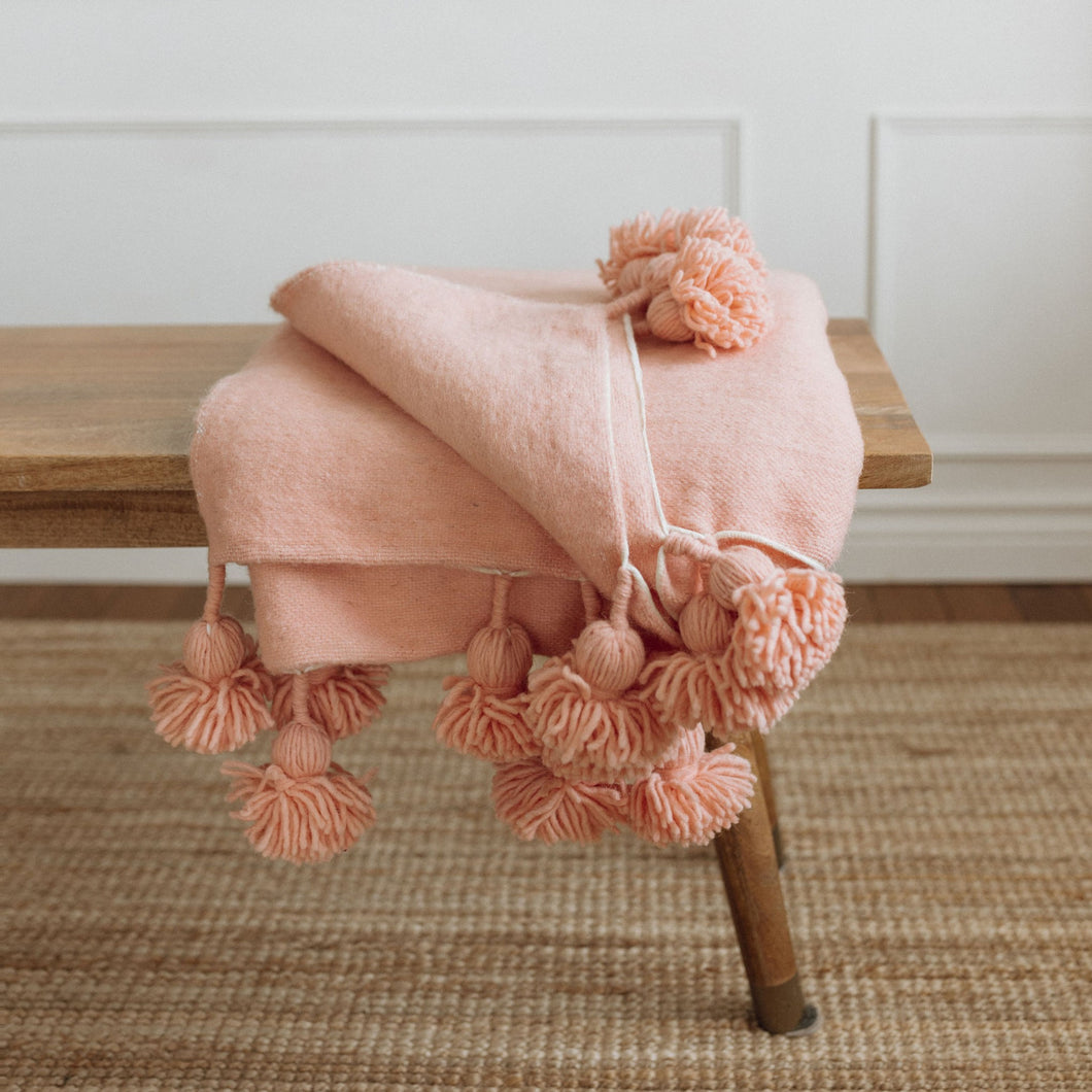 Le Nid Wool Blanket Blush